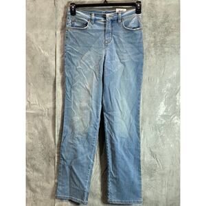 STYLE & CO Women's Petite Georgia Sky High-Rise Natural Straight-Leg Jeans SZ 2P